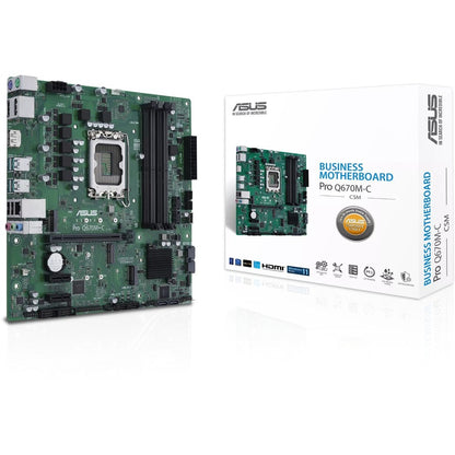 Carte mère de bureau Asus PRO Q670M-C-CSM - Chipset Intel Q670 - Socket LGA-1700 - Mémoire Intel Optane compatible - Micro ATX PRO Q670M-C-CSM
