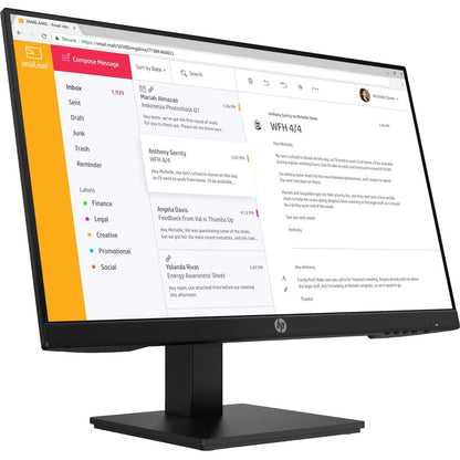 HP P24h G4 23.8" Full HD LCD Monitor - 16:9 - Black 9UJ13A8#ABA