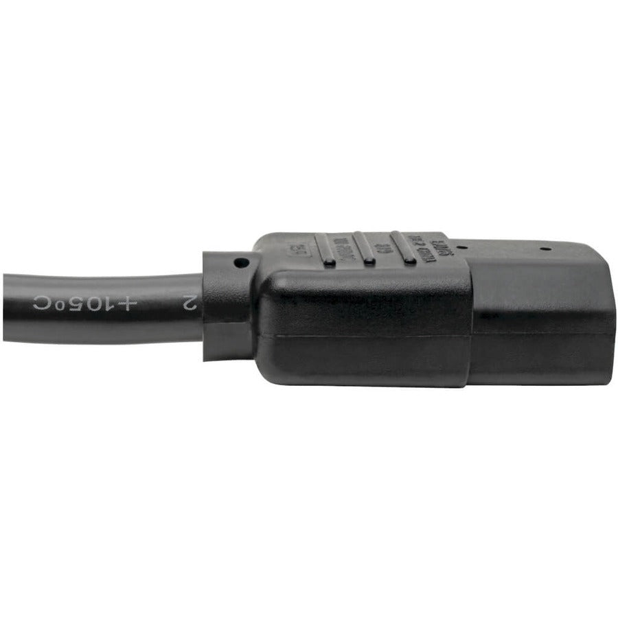 Câble d'alimentation pour ordinateur Tripp Lite 6 pieds C14 à C15 robuste 16 A 14 AWG 6' P018-006