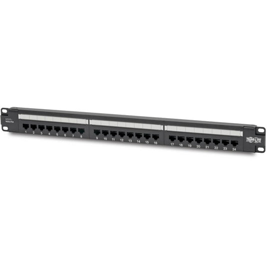Panneau de brassage Cat6 à montage en rack 1U 24 ports Tripp Lite N252-P24 - Conforme PoE+ N252-P24