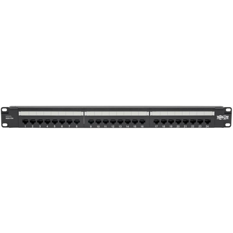 Panneau de brassage Cat6 à montage en rack 1U 24 ports Tripp Lite N252-P24 - Conforme PoE+ N252-P24