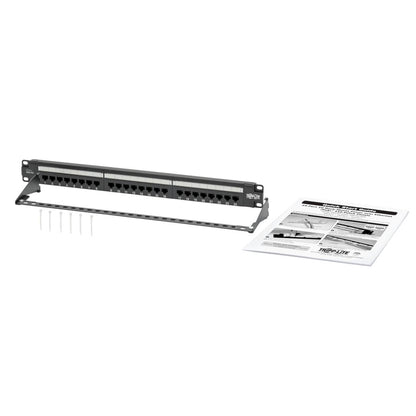 Panneau de brassage Cat6 à montage en rack 1U 24 ports Tripp Lite N252-P24 - Conforme PoE+ N252-P24