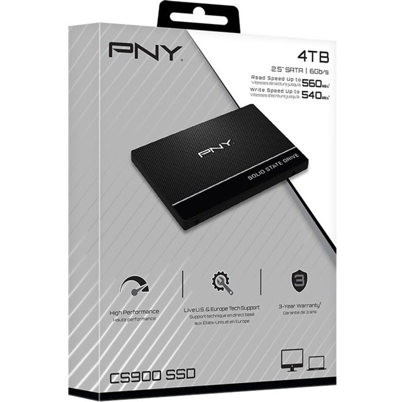 Disque SSD PNY CS900 4 To - 2,5" interne - SATA (SATA/600) SSD7CS900-4TB-RB
