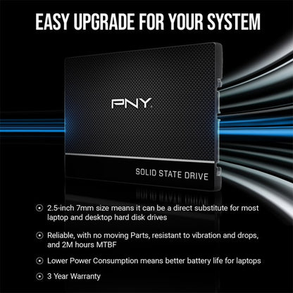 Disque SSD PNY CS900 4 To - 2,5" interne - SATA (SATA/600) SSD7CS900-4TB-RB