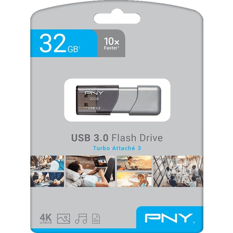 Clé USB 3.0 (3.1 Gen 1) Type A PNY 32 Go P-FD32GTBOP-GE