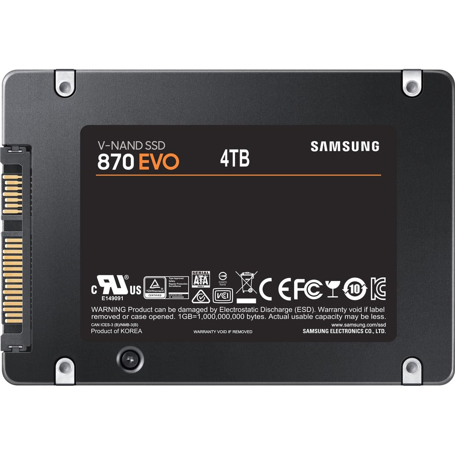 Disque SSD Samsung 870 EVO MZ-77E4T0B/AM 4 To - 2,5" interne - SATA (SATA/600) MZ-77E4T0B/AM