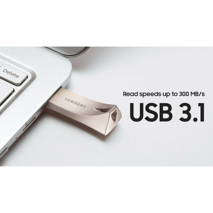 Clé USB 3.1 Samsung BAR Plus 64 Go Champagne Silver MUF-64BE3/AM