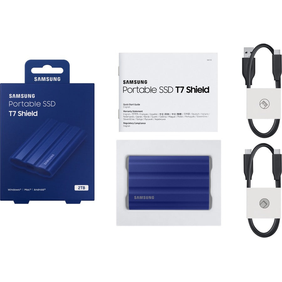 Disque SSD robuste Samsung MU-PE2T0R/AM 2 To - Externe - Bleu MU-PE2T0R/AM