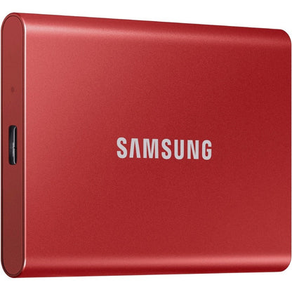 Disque SSD portable Samsung T7 MU-PC500R/AM 500 Go - Externe - PCI Express NVMe - Rouge métallisé MU-PC500R/AM