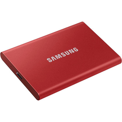 Disque SSD portable Samsung T7 MU-PC500R/AM 500 Go - Externe - PCI Express NVMe - Rouge métallisé MU-PC500R/AM