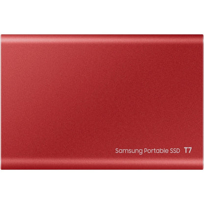 Disque SSD portable Samsung T7 MU-PC500R/AM 500 Go - Externe - PCI Express NVMe - Rouge métallisé MU-PC500R/AM