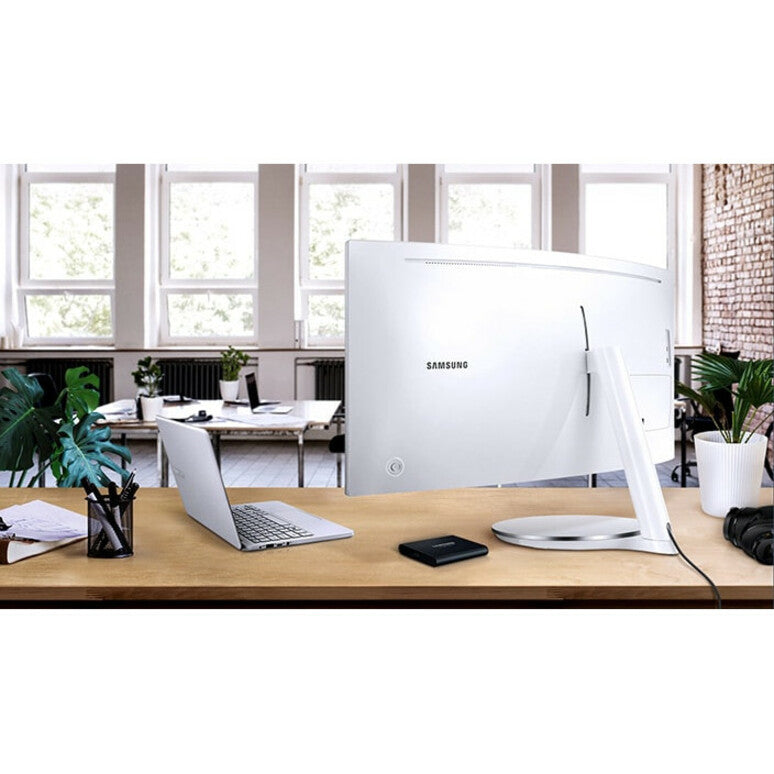 Moniteur LCD LED Quantum Dot incurvé double Full HD (DFHD) Samsung C34J791WTN 34" - 21:9 - Argent, blanc LC34J791WTNXZA