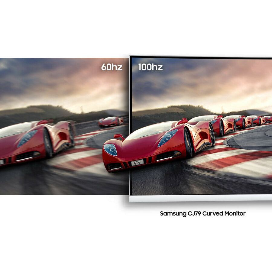 Moniteur LCD LED Quantum Dot incurvé double Full HD (DFHD) Samsung C34J791WTN 34" - 21:9 - Argent, blanc LC34J791WTNXZA