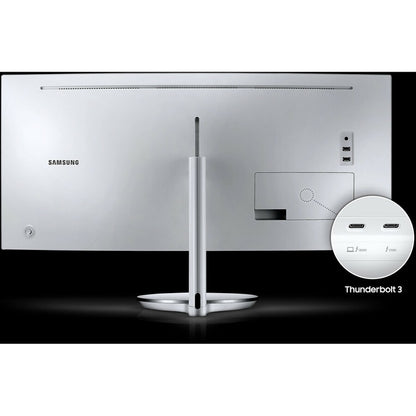 Moniteur LCD LED Quantum Dot incurvé double Full HD (DFHD) Samsung C34J791WTN 34" - 21:9 - Argent, blanc LC34J791WTNXZA