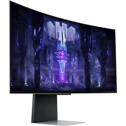 Samsung Odyssey G8 S34BG850SN 34" UW-QHD Curved Screen Gaming OLED Monitor - 21:9 - Silver LS34BG850SNXZA