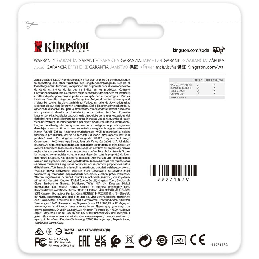 Clé USB 3.2 (1ère génération) Type A Kingston DataTraveler Exodia 64 Go DTXON/64 Go