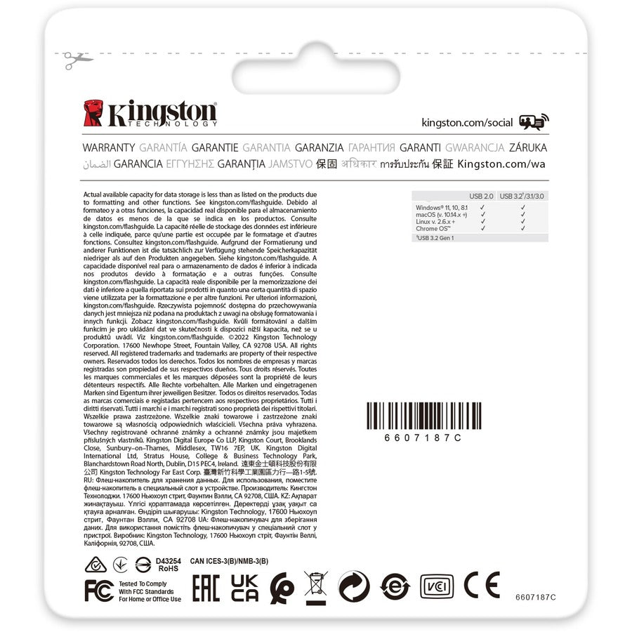 Clé USB 3.2 (1ère génération) Type A Kingston DataTraveler Exodia 256 Go DTXON/256 Go