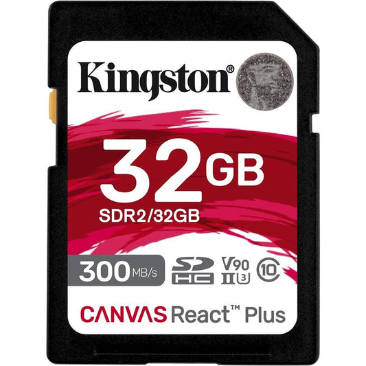 Kingston Canvas React Plus 32 Go Classe 10/UHS-II (U3) V90 SDHC SDR2/32 Go