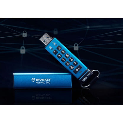 Clé USB 3.2 (1ère génération) Type A Kingston Keypad 200 128 Go IKKP200/128 Go