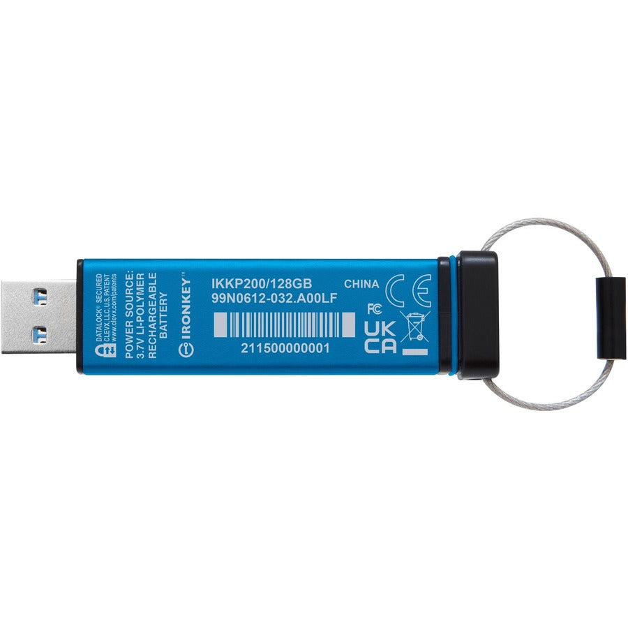 Clé USB 3.2 (1ère génération) Type A Kingston Keypad 200 128 Go IKKP200/128 Go