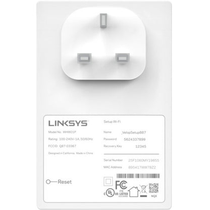 Linksys Velop WHW0101P Dual Band IEEE 802.11ac 1.27 Gbit/s Wireless Range Extender WHW0101P-CA