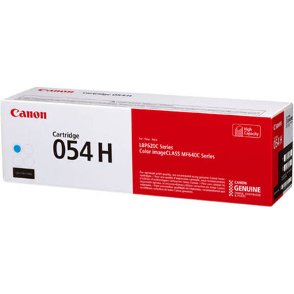Cartouche de toner laser haute capacité d'origine Canon 054H - Cyan - 1 paquet 3027C001