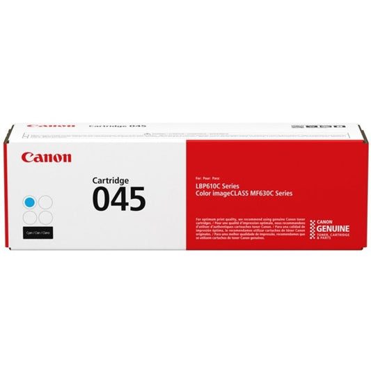 Cartouche de toner laser d'origine Canon 045 à rendement standard - Cyan - 1/paquet 1241C001