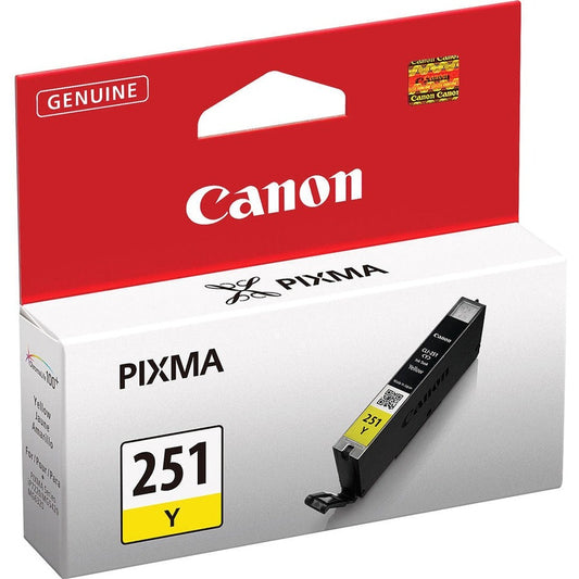 Cartouche d'encre à jet d'encre d'origine Canon CLI-251Y à rendement standard - Pack jaune 6516B001