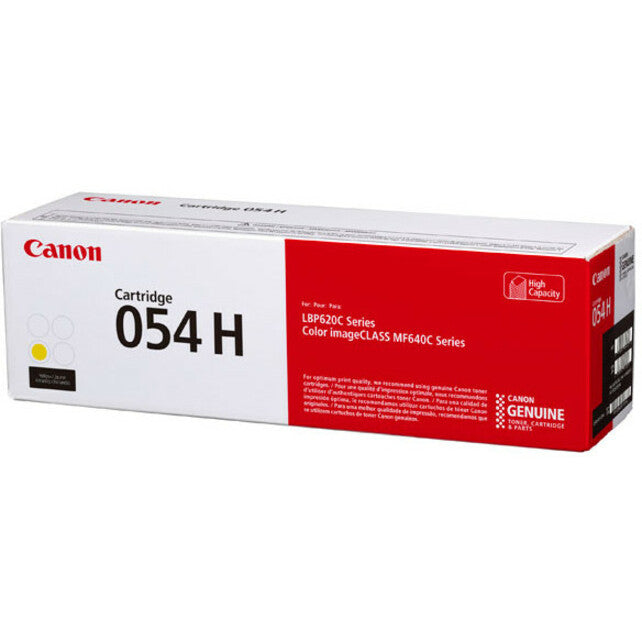 Cartouche de toner laser haute capacité d'origine Canon 054H - Pack jaune 3025C001