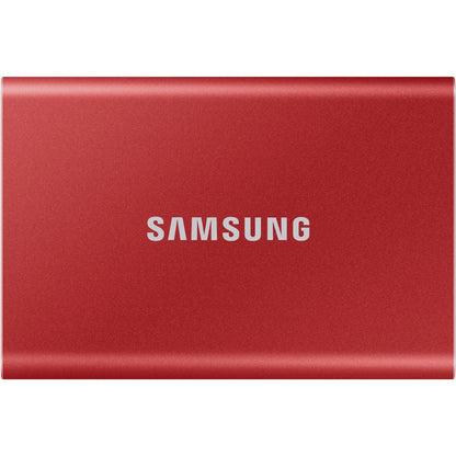 Disque SSD portable Samsung T7 MU-PC1T0R/AM 1 To - Externe - PCI Express NVMe - Rouge métallisé MU-PC1T0R/AM