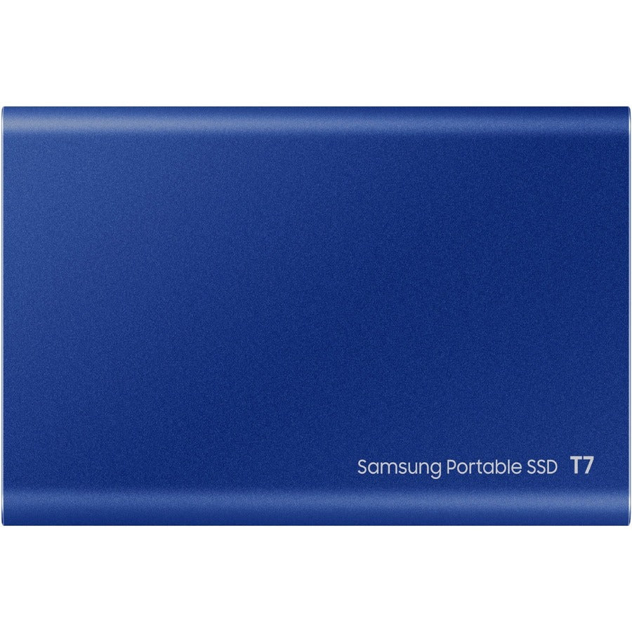 Disque SSD portable Samsung T7 MU-PC2T0H/AM 2 To - Externe - PCI Express NVMe - Bleu indigo MU-PC2T0H/AM