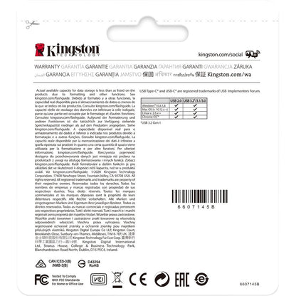Clé USB 3.2 (1ère génération) Type C Kingston DataTraveler 70 64 Go DT70/64GBCR