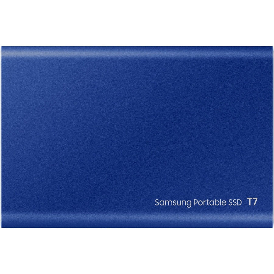 Disque SSD portable Samsung T7 MU-PC2T0R/WW 1 To - Externe - PCI Express NVMe - Bleu indigo MU-PC1T0H/AM