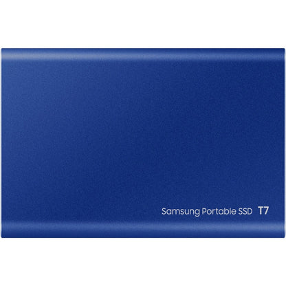 Disque SSD portable Samsung T7 MU-PC2T0R/WW 1 To - Externe - PCI Express NVMe - Bleu indigo MU-PC1T0H/AM