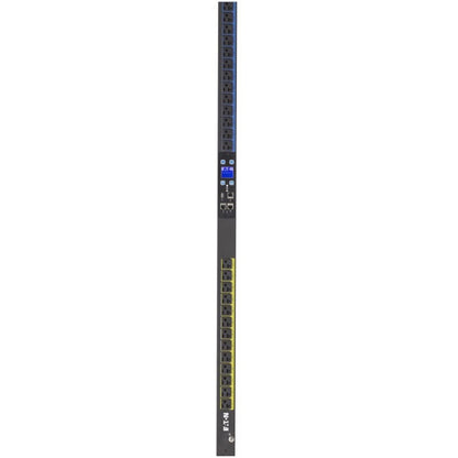 Eaton Metered Input rack PDU, 0U, L21-30P input, 8.64 kW max, 120/208V, 24A, 10 ft cord, Three-phase, Outlets: (24) 5-20R EMI344-10
