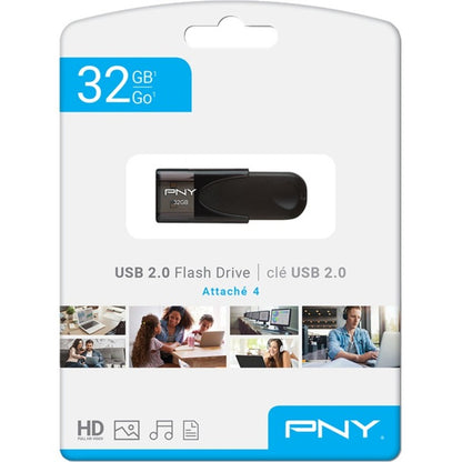 PNY 32GB Attach&eacute; 4 2.0 Flash Drive P-FD32GATT4-GE