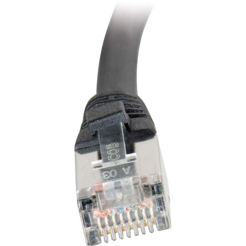 C2G 14 ft Cat5e Molded Shielded Network Patch Cable - Black 28694