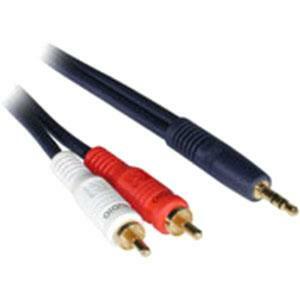 Câble Y C2G Velocity 3,5 mm stéréo mâle vers double RCA mâle 40613