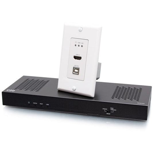 Émetteur-récepteur mural C2G 4K HDMI HDBaseT + USB-B et RS232 C2G30024