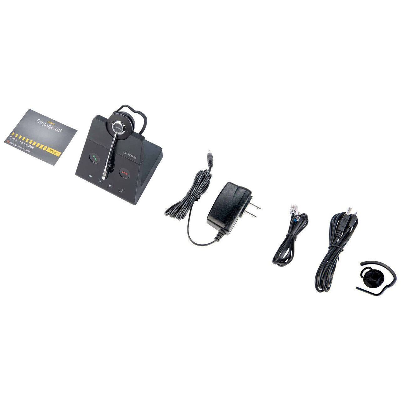 Jabra Engage Series GSA9555-553-125 - Mono - Sans fil - DECT - 100 m - 40 Hz - 16 kHz - Sur la tête, sur l'oreille, derrière le cou - Monaural - Supra-aural - Microphone unidirectionnelConforme à la norme TAA