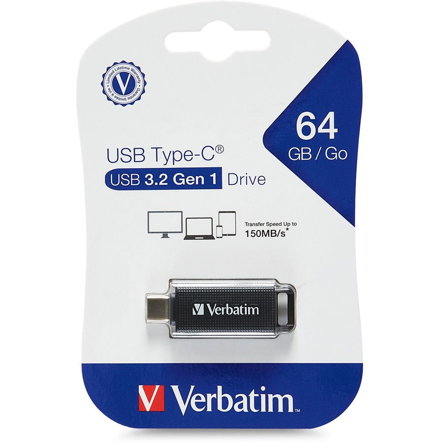 Clé USB 3.2 Gen 1 de type C Verbatim 64 Go 70904
