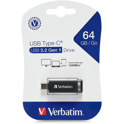 Clé USB 3.2 Gen 1 de type C Verbatim 64 Go 70904