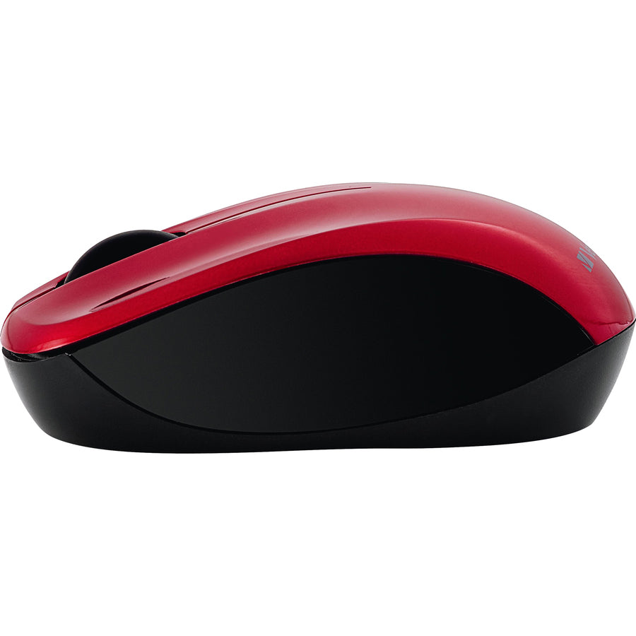 Souris sans fil silencieuse à LED bleue Verbatim - Rouge 99780