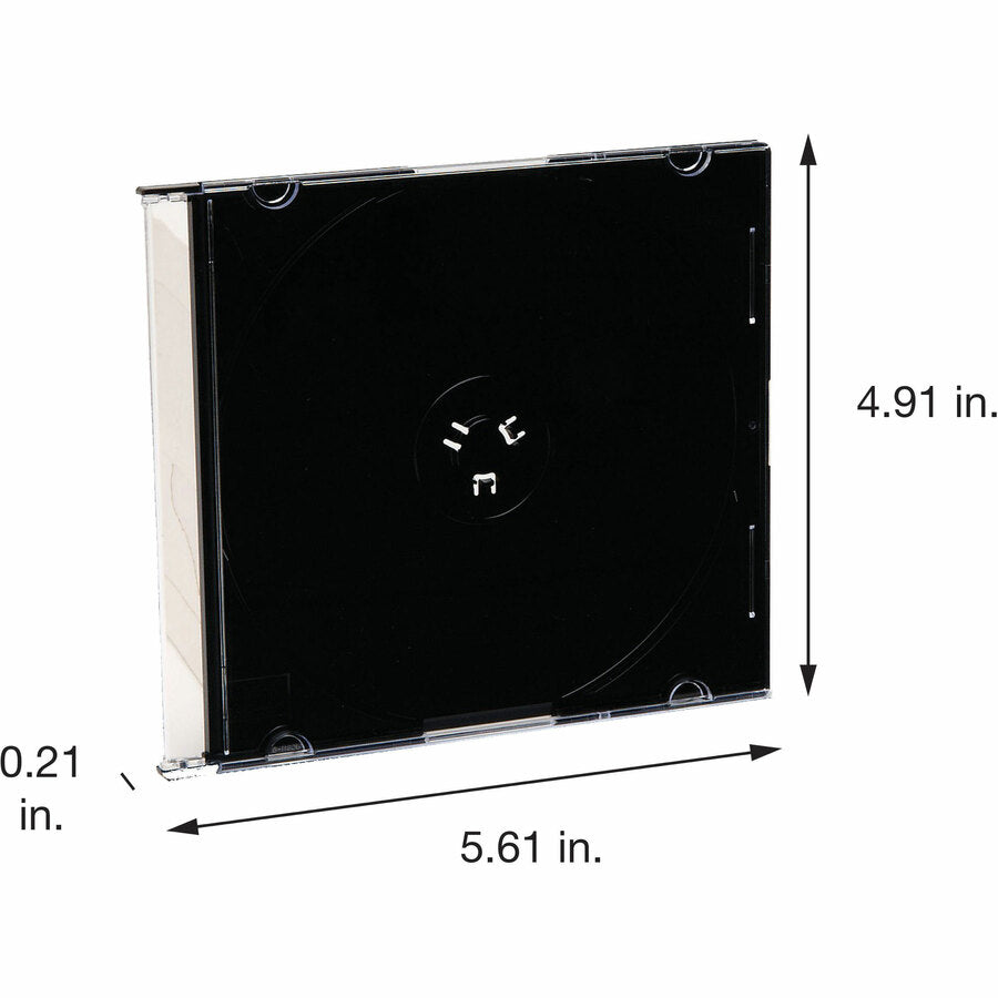 Boîtiers CD/DVD noirs Slim Jewel de Verbatim - 200 pack (en vrac) 94868