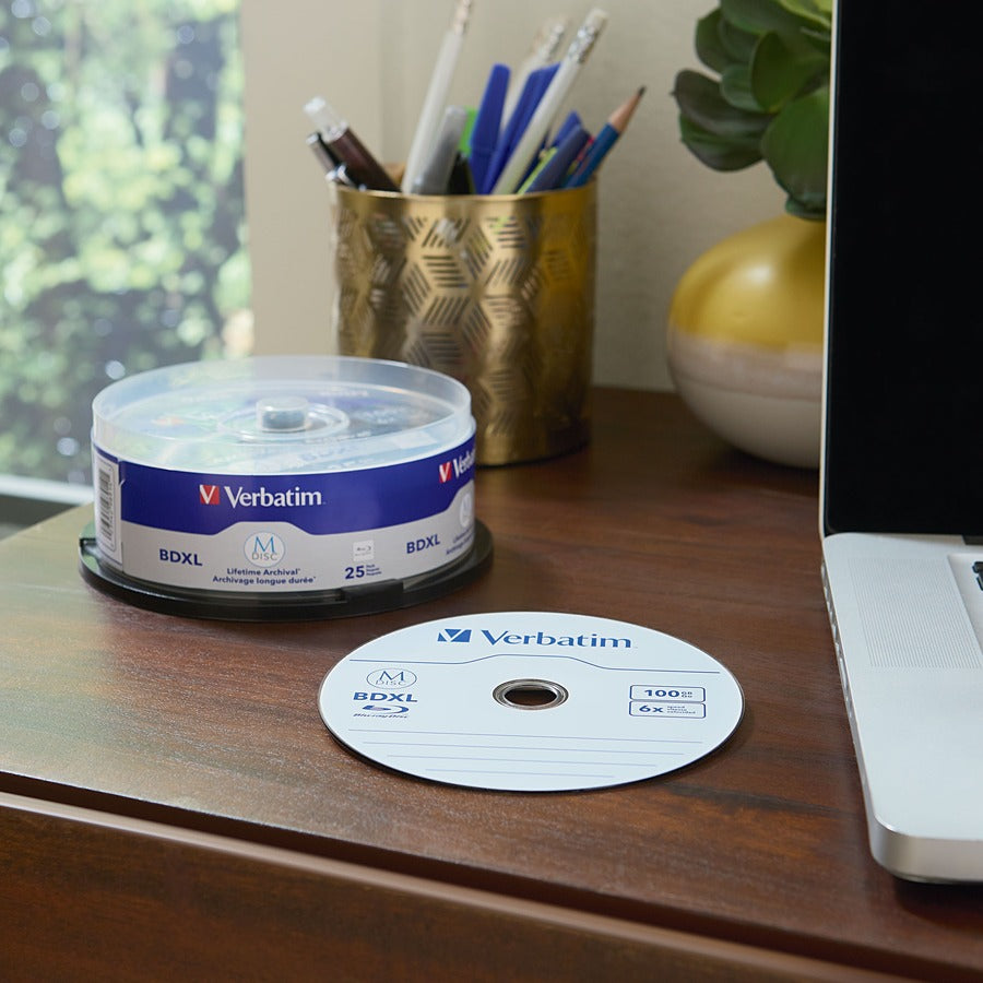 Verbatim Blu-ray Recordable Media - BDXL - 6x - 100 GB - 25 Pack Spindle 98914