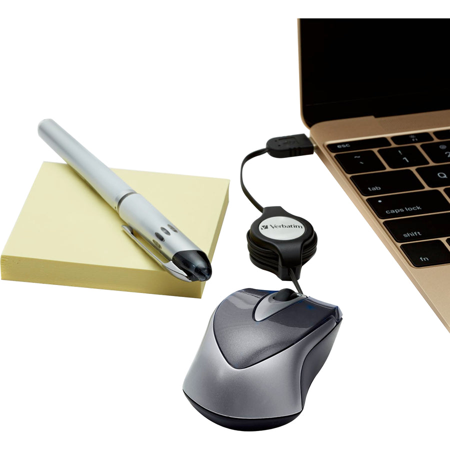 Souris optique de voyage mini USB-C Verbatim - Noir 99235