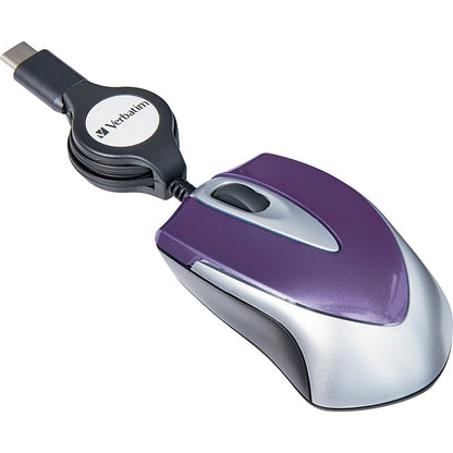 Souris optique de voyage mini USB-C Verbatim - Violet 70238