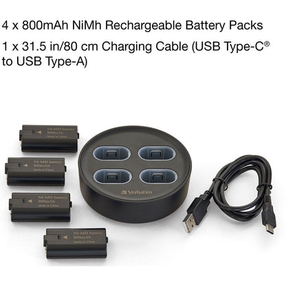 Support de chargement Verbatim à utiliser avec les packs de batteries rechargeables pour manette Xbox 70729