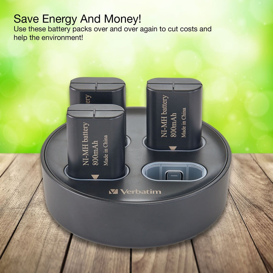 Support de chargement Verbatim à utiliser avec les packs de batteries rechargeables pour manette Xbox 70729