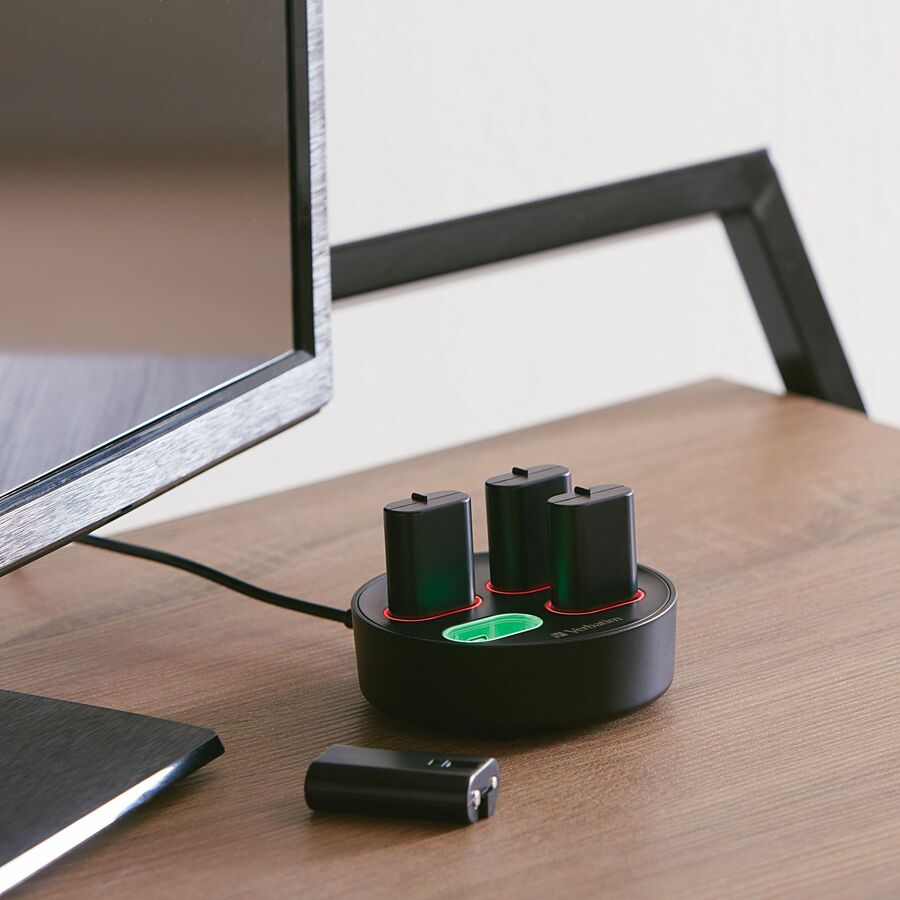 Support de chargement Verbatim à utiliser avec les packs de batteries rechargeables pour manette Xbox 70729